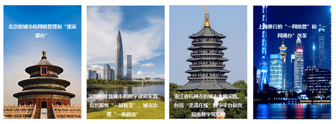 图1：北京、深圳、杭州、上海的城市数字化转型